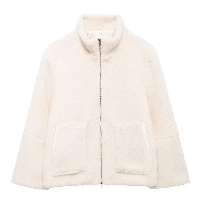 Damen kuschelige Fleecejacke Drune