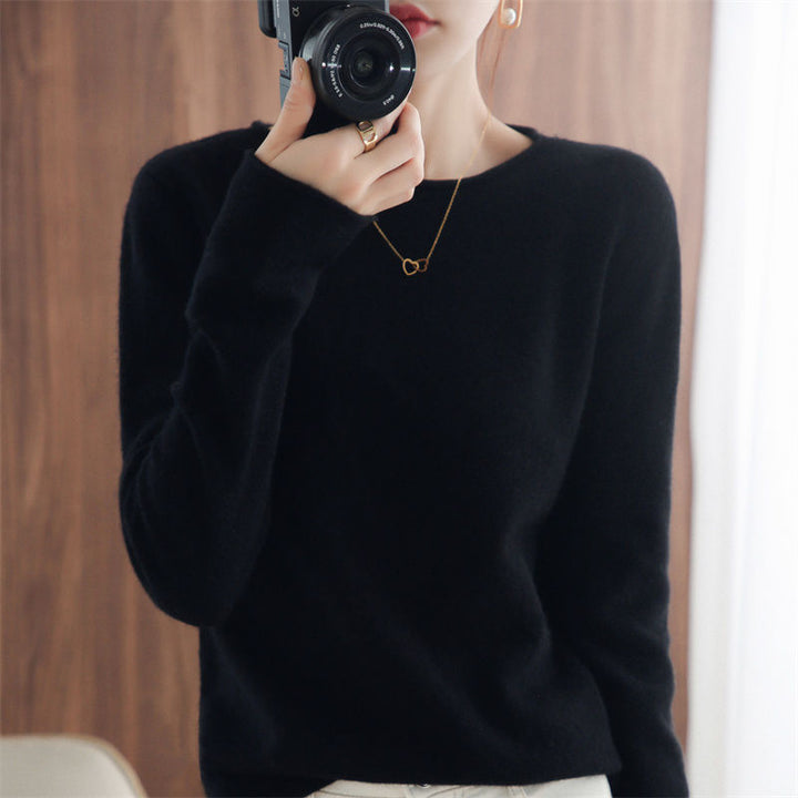 Damen weicher V-Ausschnitt Pullover Drune