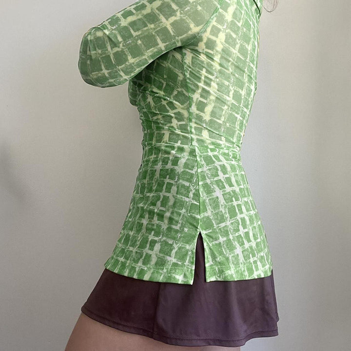 Damen figurbetonte Bluse mit raffiniertem Rüschendesign und elegantem Knopfverschluss Drune