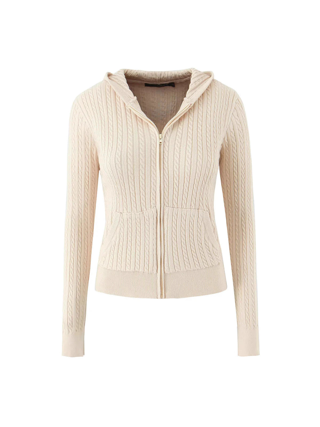 Damen Freizeit-Hoodie mit strukturierter Oberflächenverarbeitung und praktischen Taschen Drune