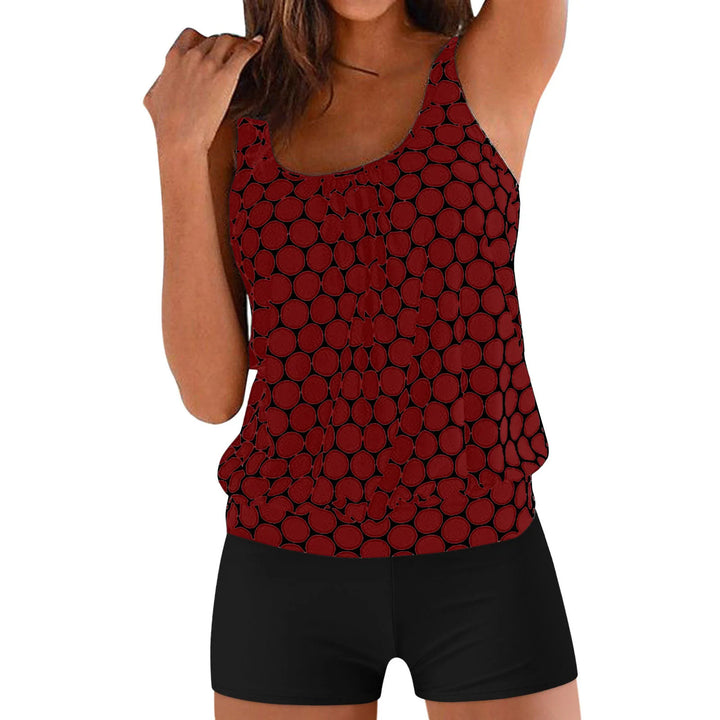 Damen eleganter Tankini mit modischem Muster Drune