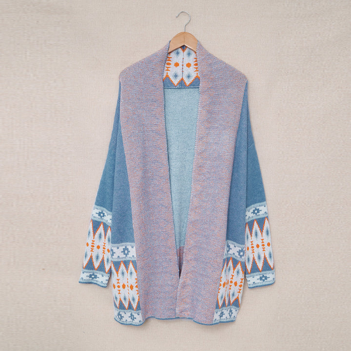 Damen Cardigan mit kunstvollem Muster und weichem Material Drune