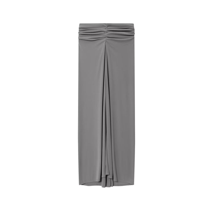 Damen elegantes Set aus lässigem Oberteil und schicker Maxi-Rock Drune