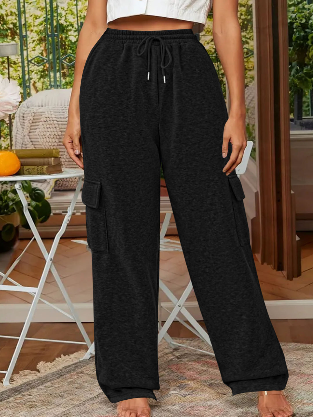 Damen Cargo-Hose mit elastischem Bund und praktischen Seitentaschen Drune