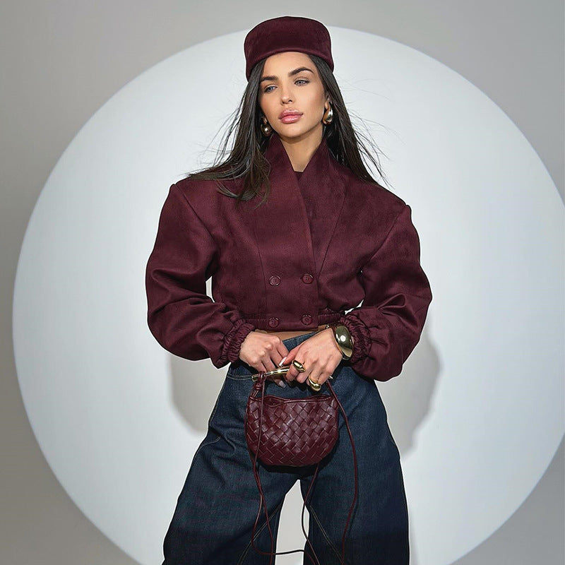 Damen Modische Boucléjacke Drune
