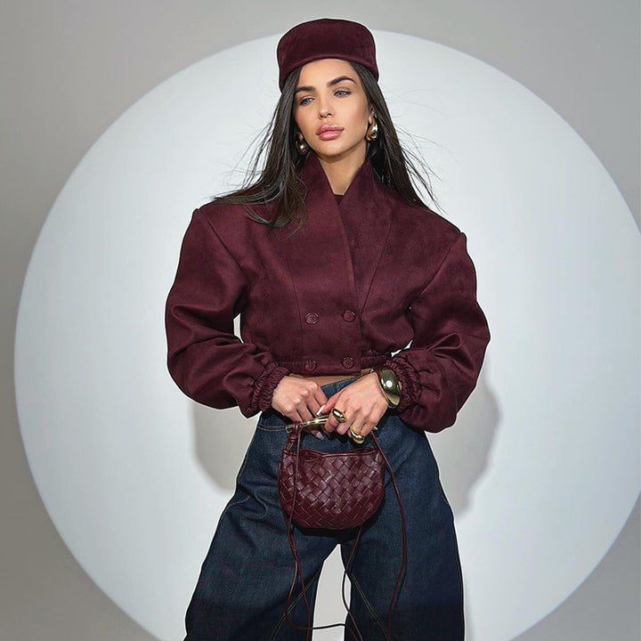 Damen Modische Boucléjacke Drune