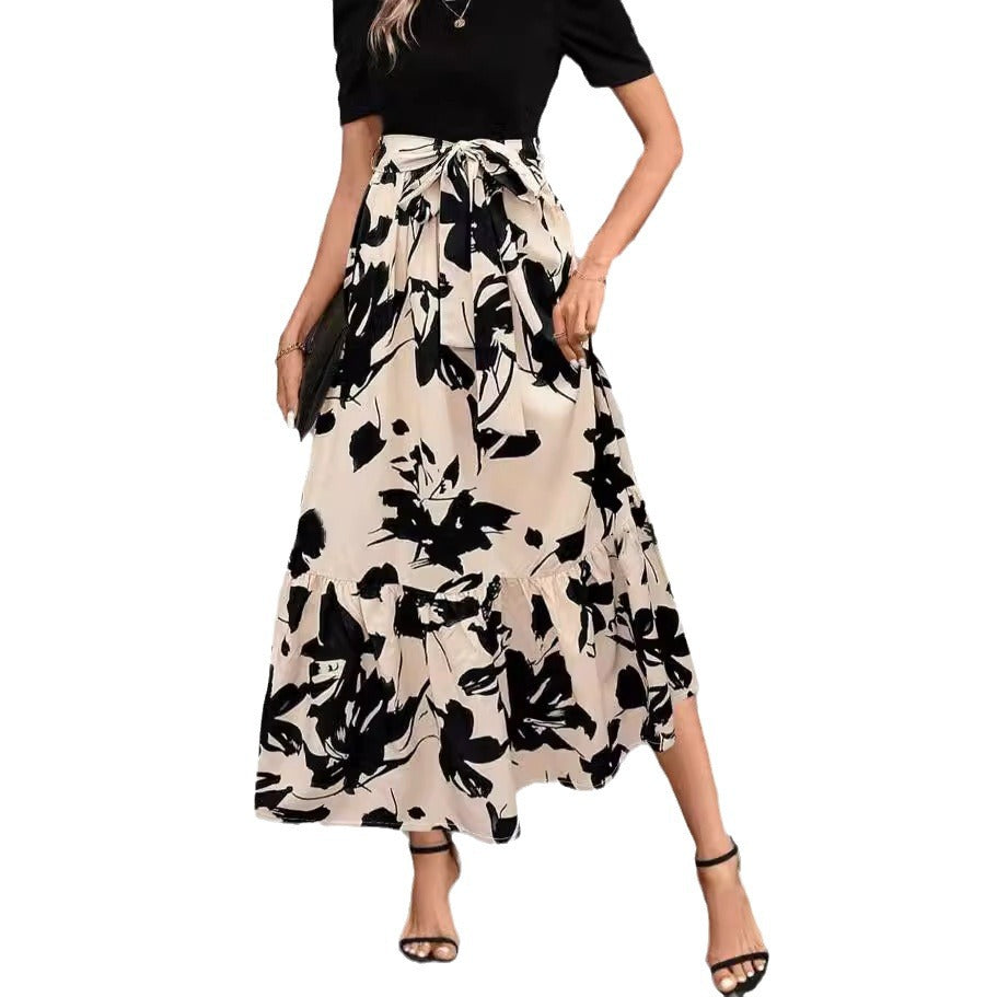 Damen Maxirock mit voluminösem Schnitt und floralem Design Drune
