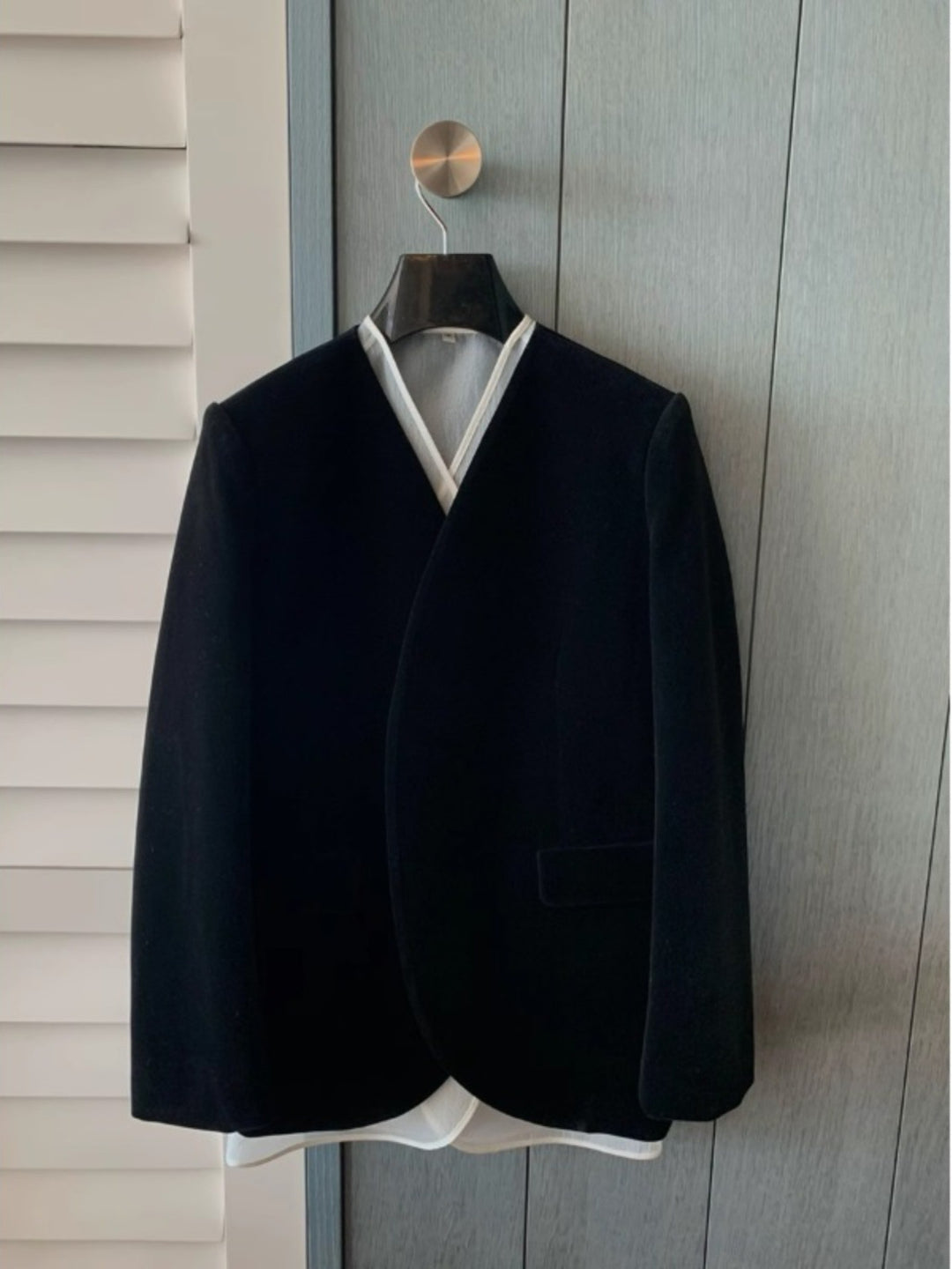 Damen eleganter Wickelmantel aus hochwertigem Material Drune