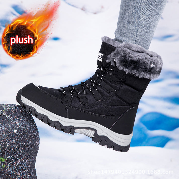 Damen warme Winterstiefel mit kuscheligem Futter und rutschfester Sohle Drune