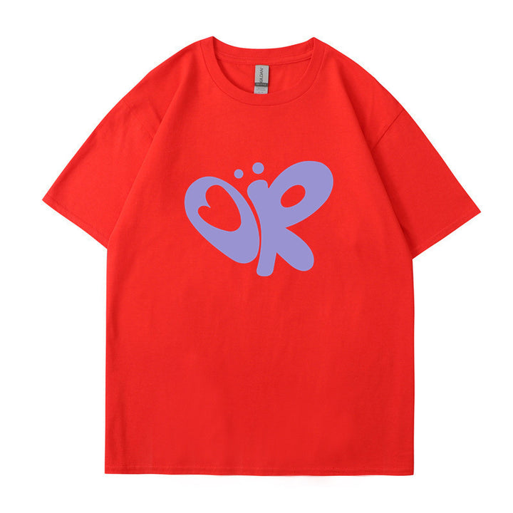 Damen lässiges T-Shirt mit einzigartigem Grafikdruck Drune
