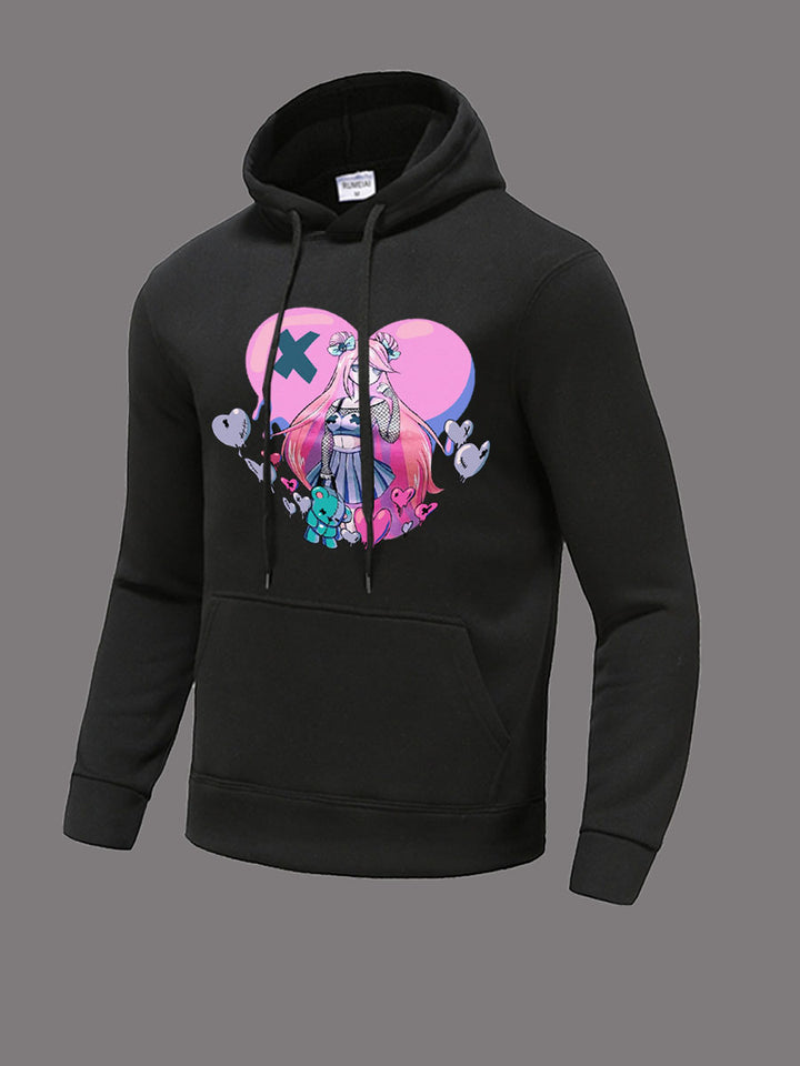 Damen Hoodie mit grafischem Druck Drune