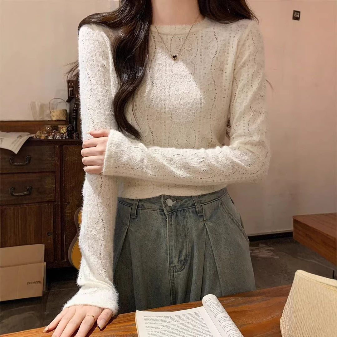 Damen Feinstrick Pullover mit langem Arm Drune