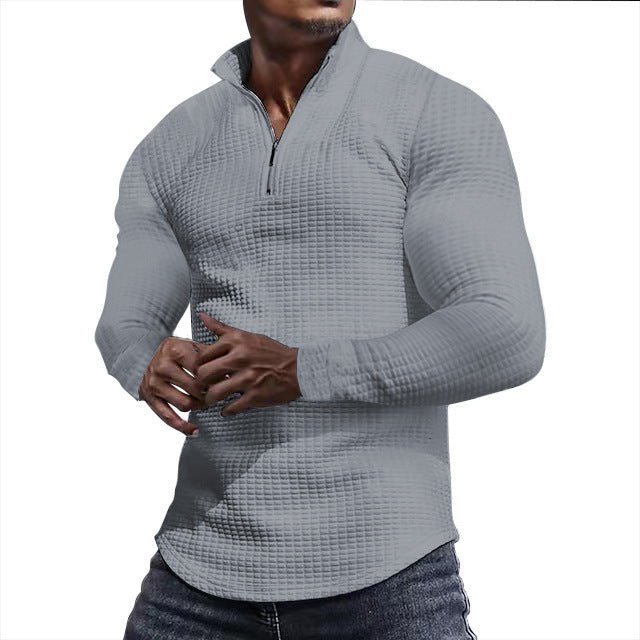 Herren Sportliches Langarmshirt mit strukturierter Oberfläche Drune