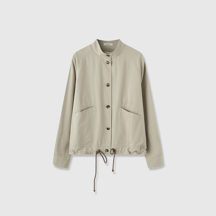 Damen Übergangsjacke mit Kapuze und verstellbarem Bund Drune
