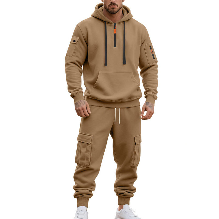 Herren lässiges Freizeitset mit praktischen Taschen und Reißverschluss Drune