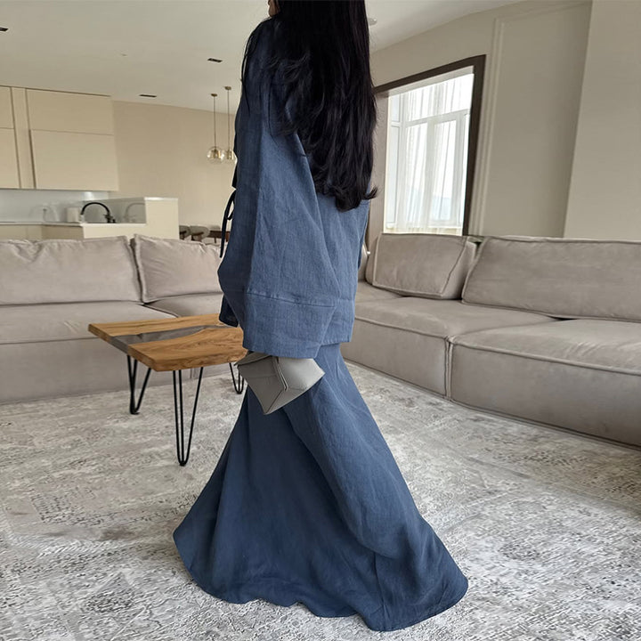 Damen lässiger Kimono Anzug Drune