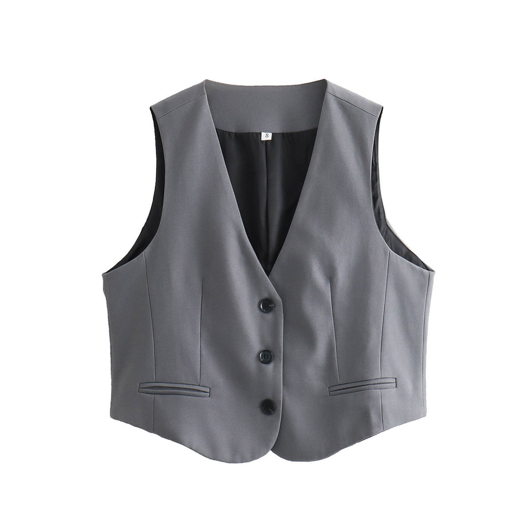Damen Elegante Taillierte Weste Drune
