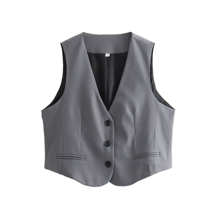 Damen Elegante Taillierte Weste Drune
