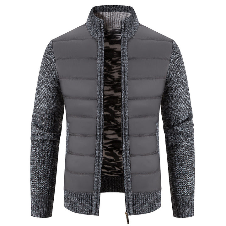 Herren hybride Steppjacke mit modischem Strickdesign Drune