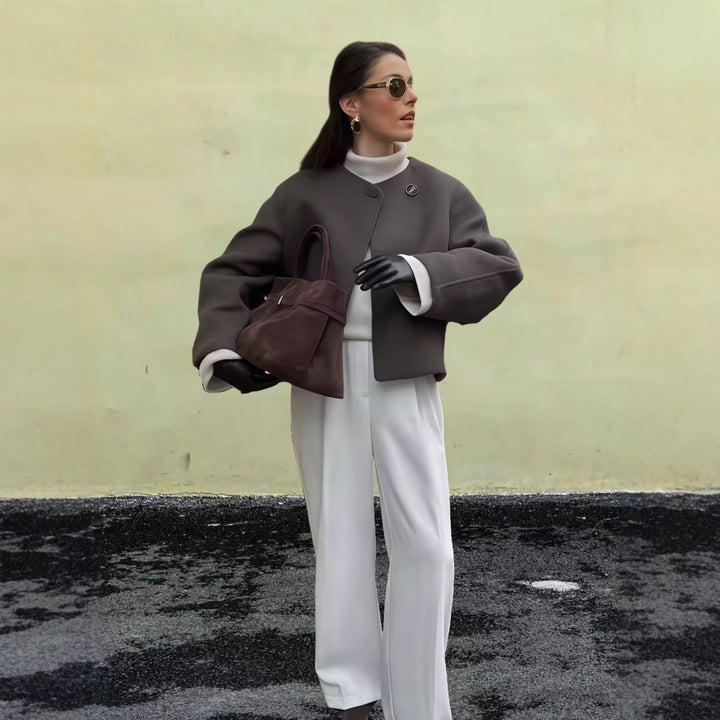 Damen Schulterjacke mit voluminösen Ärmeln und schickem Schnitt Drune