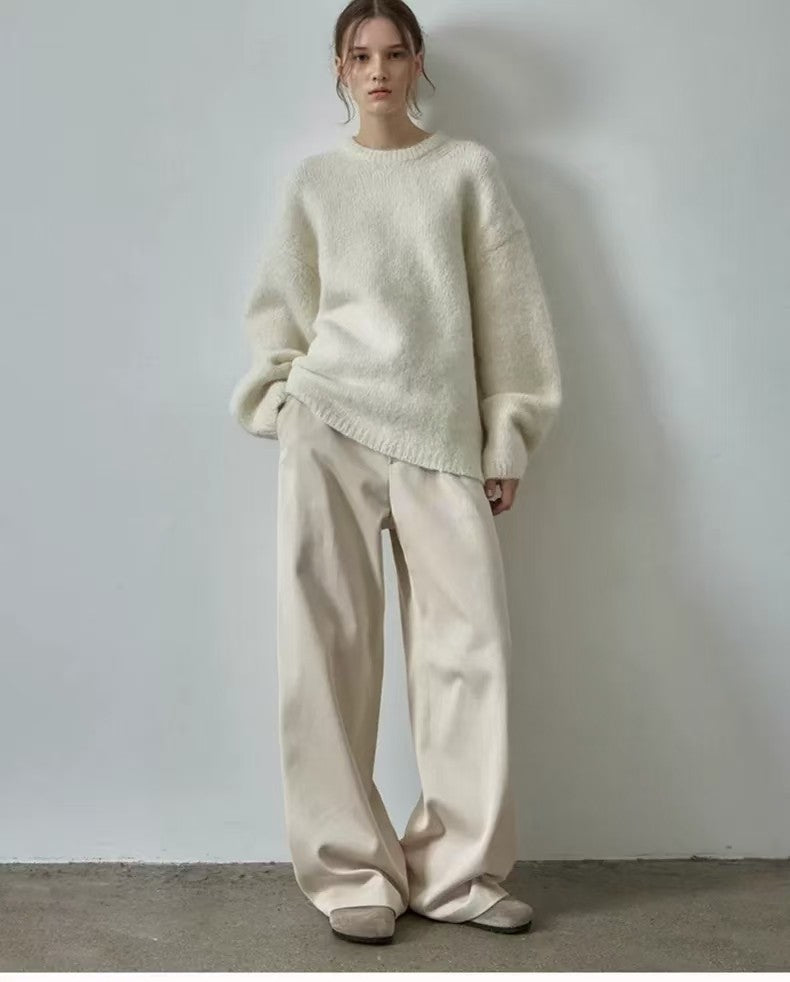 Damen Oversized Wollpullover Drune