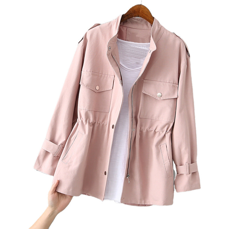 Damen Praktische Freizeitjacke mit verstellbarem Bund und Taschen Drune