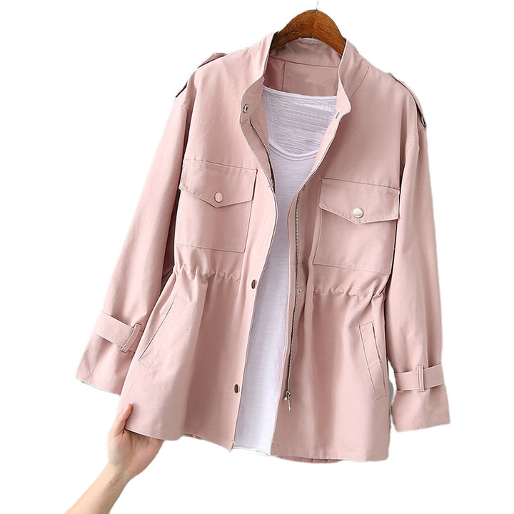 Damen Praktische Freizeitjacke mit verstellbarem Bund und Taschen Drune
