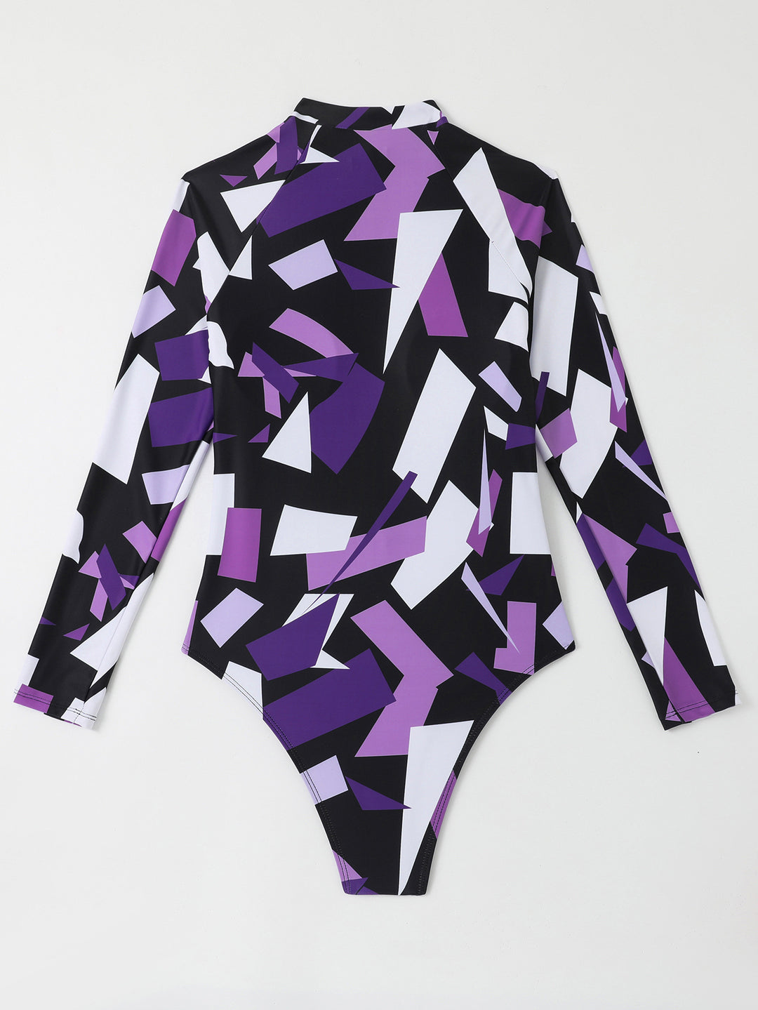 Damen Langarm-Badeanzug mit geometrischem Muster Drune