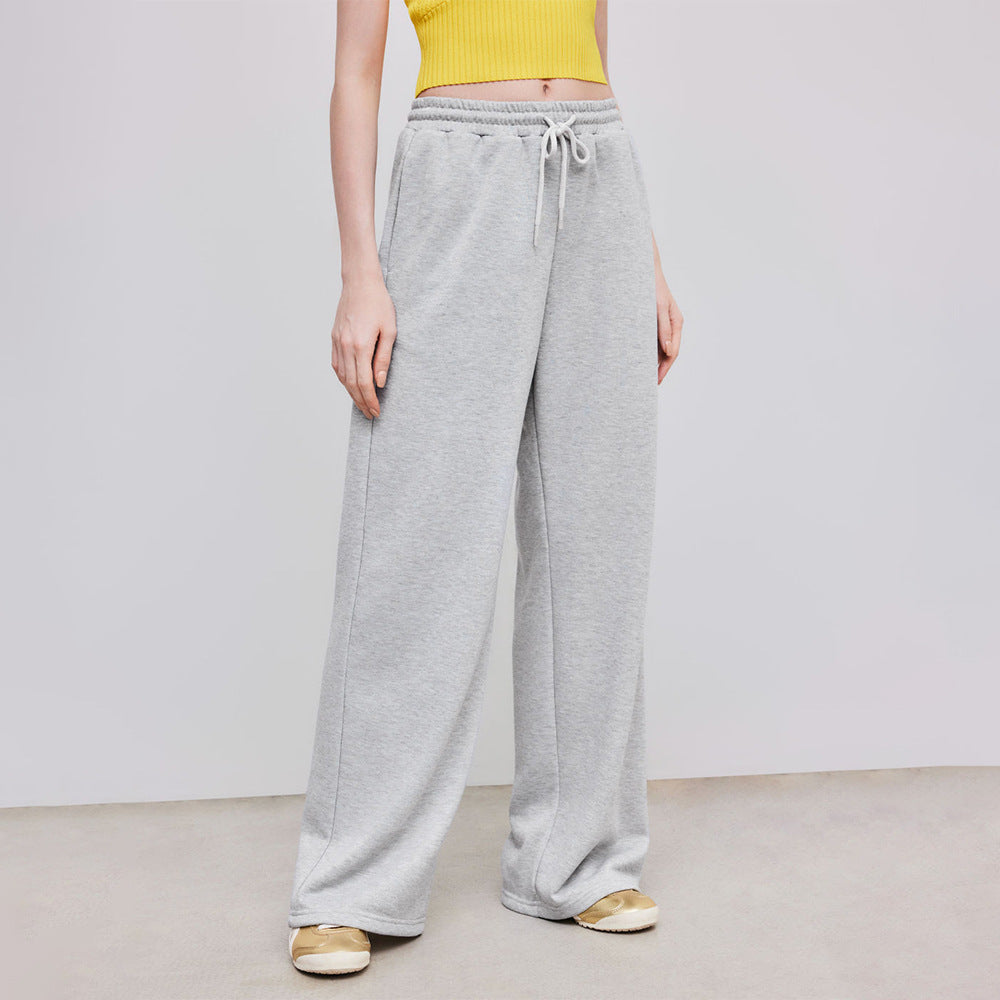 Damen Bequeme Sweatpants mit hohem Bund und weitem Schnitt Drune