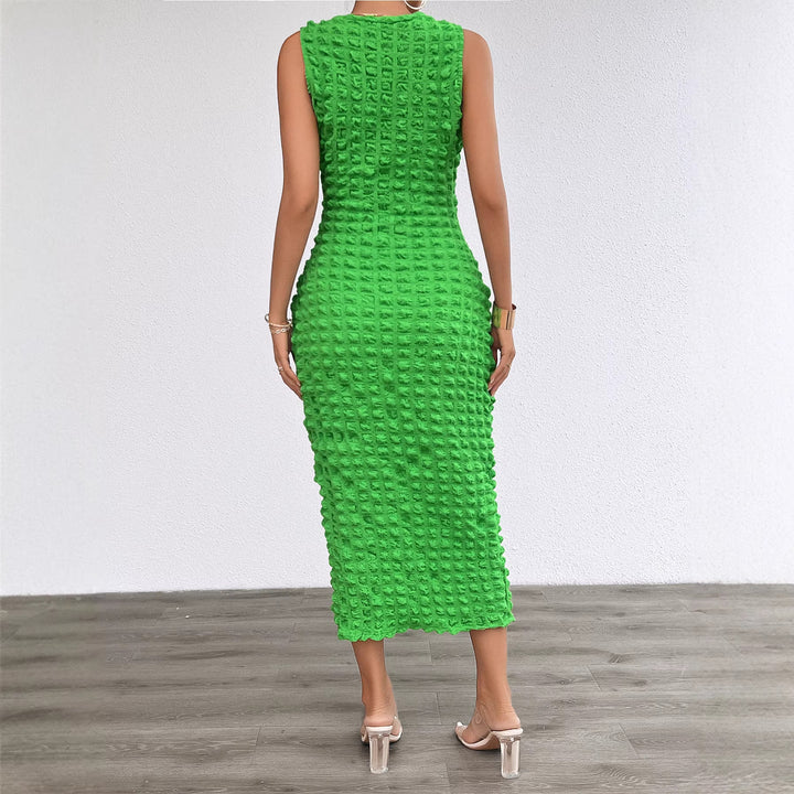 Damen Midi-Kleid mit strukturiertem Obermaterial und figurbetontem Schnitt Drune