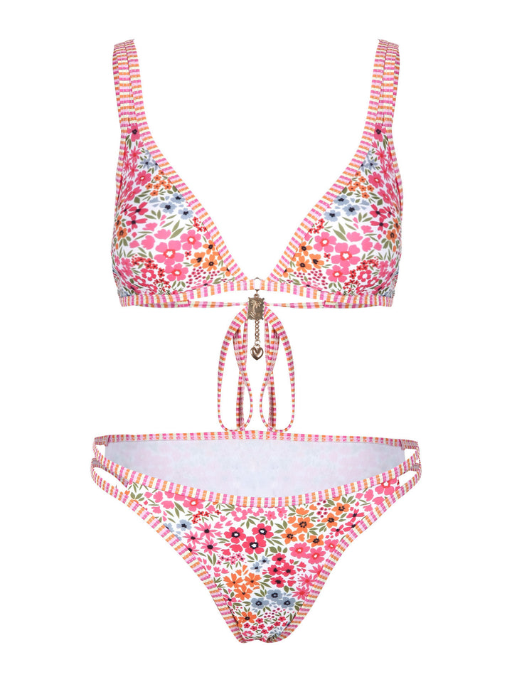 Damen Bikini-Set mit floralem Muster und verstellbaren Trägern Drune