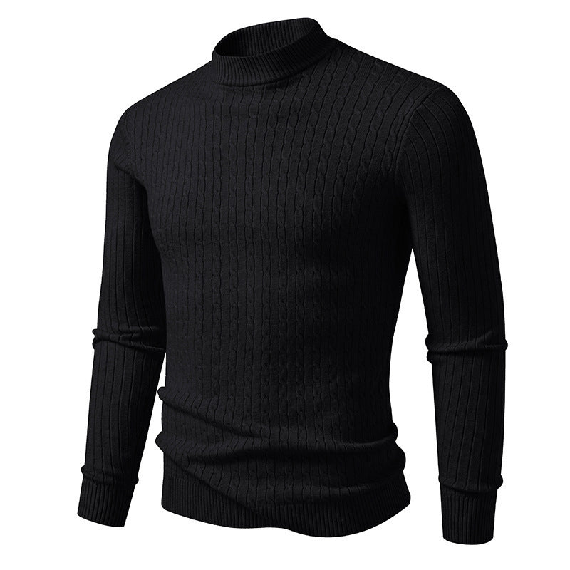 Herren modischer Rollkragenpullover mit strukturierter Oberfläche Drune