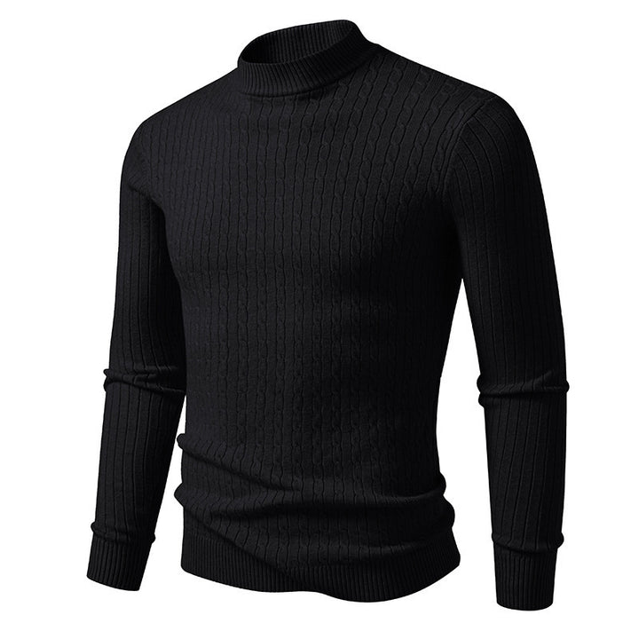 Herren modischer Rollkragenpullover mit strukturierter Oberfläche Drune