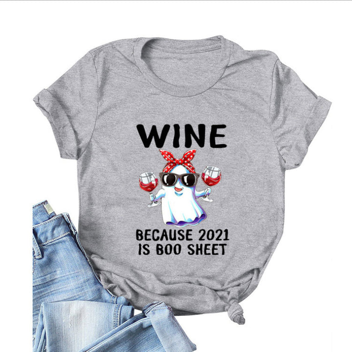 Damen Verspielt Geist-Themen Grafik T-Shirt Drune