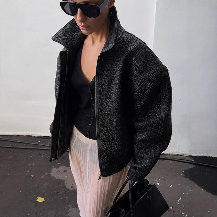Damen Oversized Lederjacke Drune