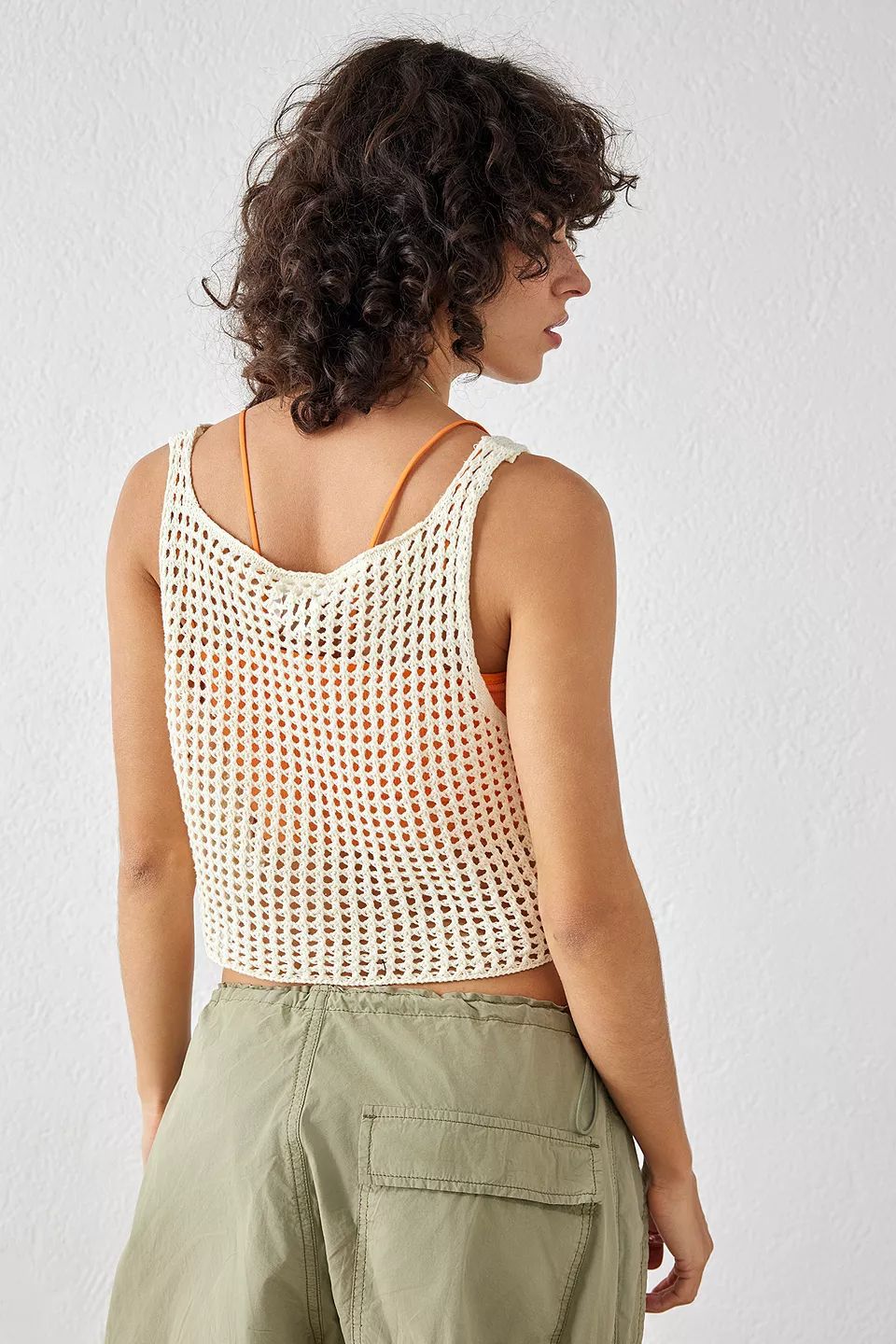 Damen luftiges Netz-Crop-Top Drune