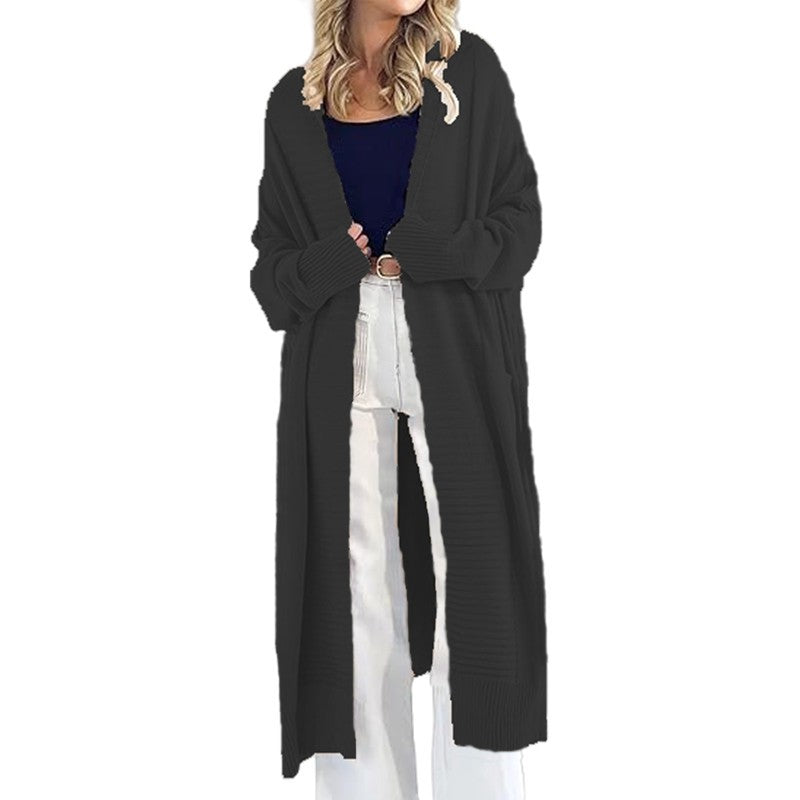 Damen Langer Strickcardigan mit strukturiertem Muster und praktischen Taschen Drune