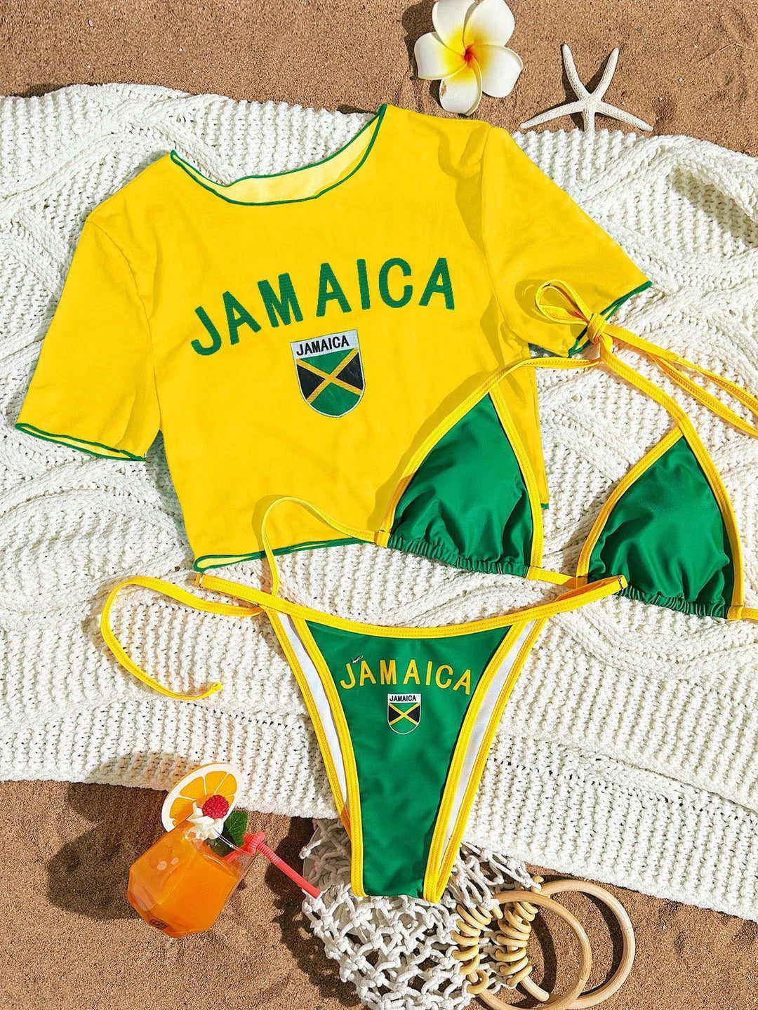 Damen Bikini-Set mit kreativem grafischen Design Drune