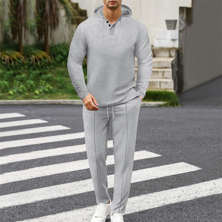 Herren modisches Hoodie-Set mit sportlichem Schnitt und praktischen Funktionen Drune