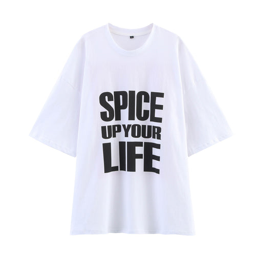 Damen Oversized T-Shirt mit auffälligem grafischen Print Drune