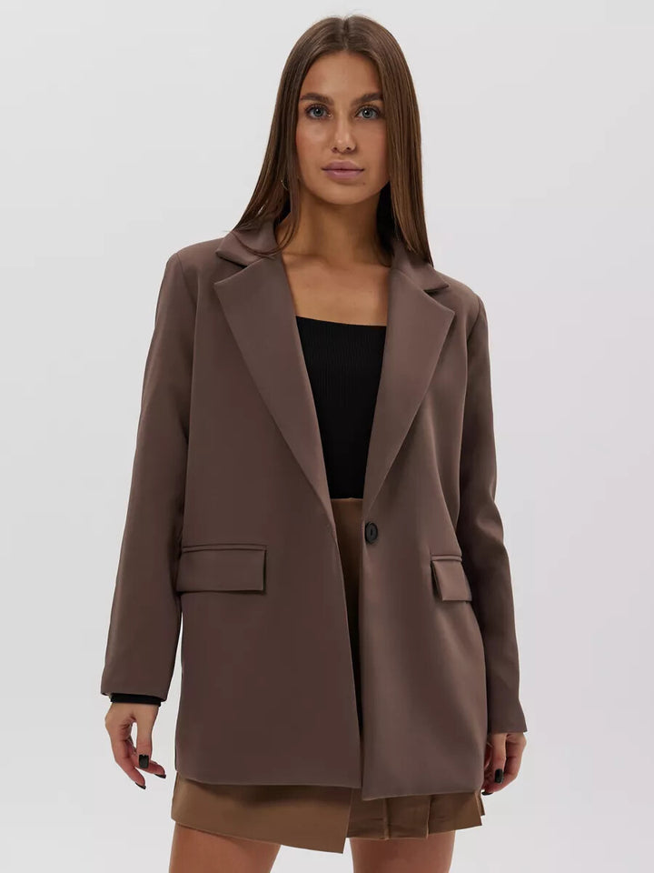 Damen eleganter, lässiger Blazer mit angesagtem Oversized-Schnitt Drune