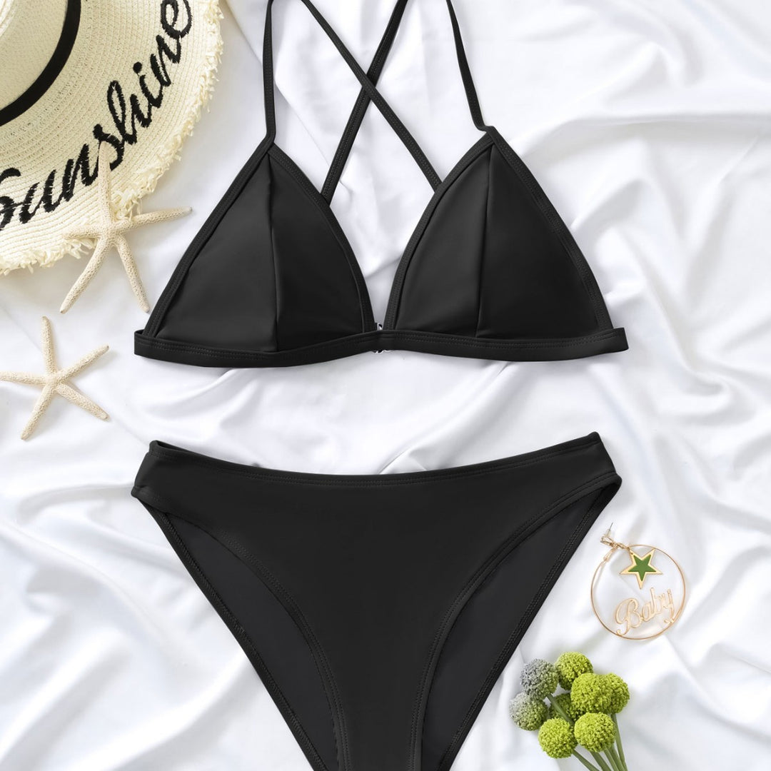 Damen Triangel-Bikini mit versetztem Bund Drune