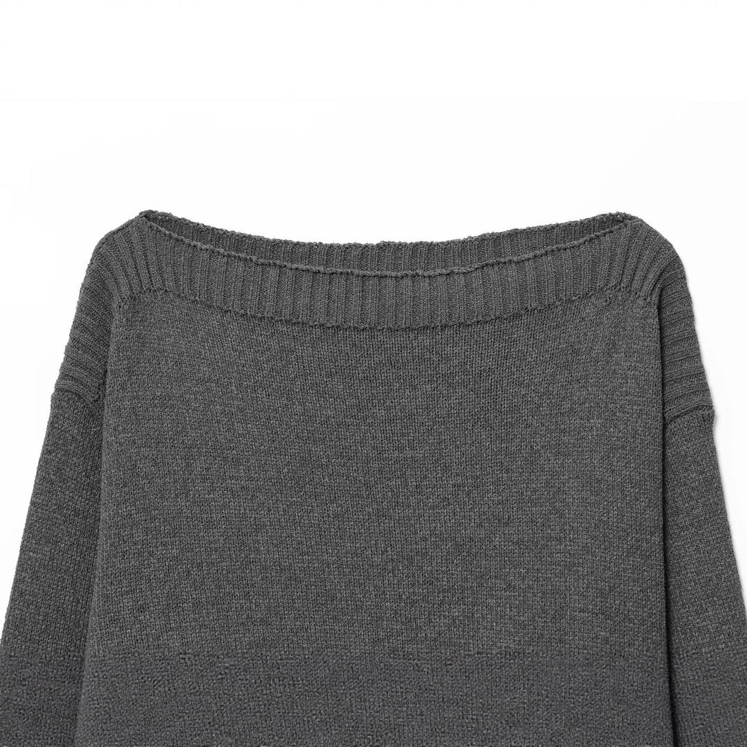 Damen gemütlicher Strickpullover mit weitem Schnitt und eleganter Bundabschlüsse Drune
