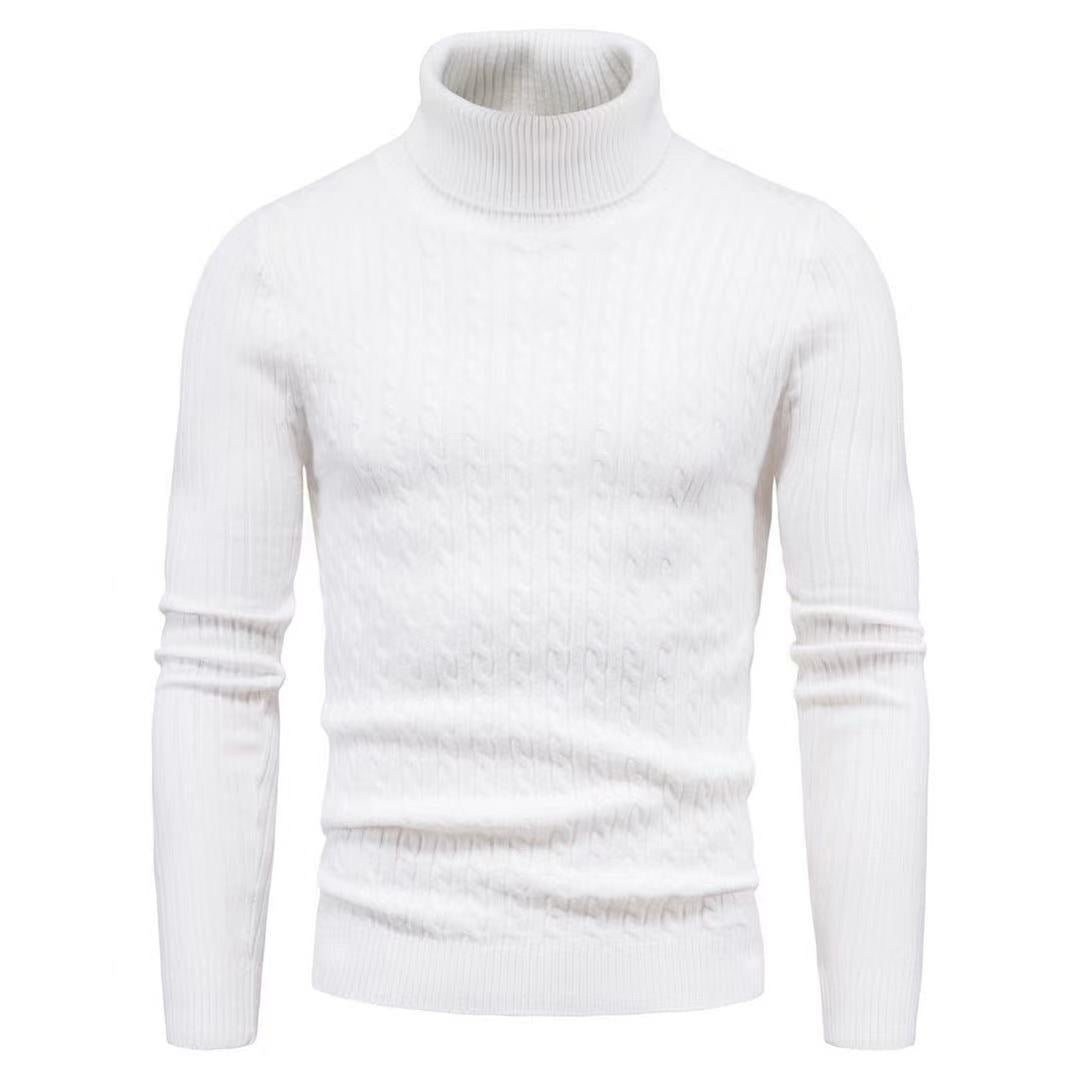 Herren Rollkragenpulli mit strukturiertem Zopfmuster Drune