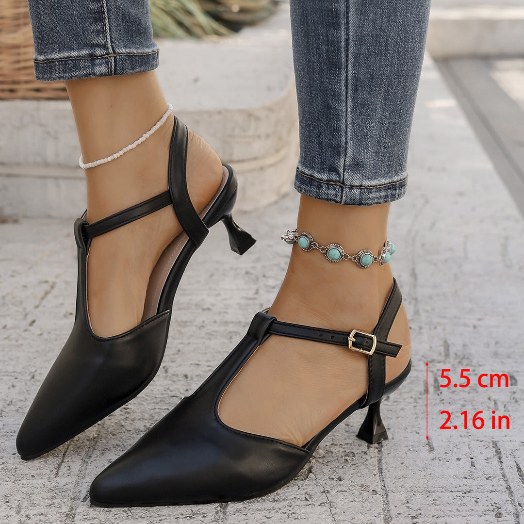 Damen Slingback-Pumps mit eleganter Spitze und komfortablem Blockabsatz Drune