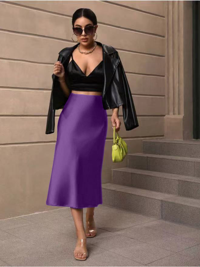 Damen Midi-Rock mit fließender Silhouette Drune