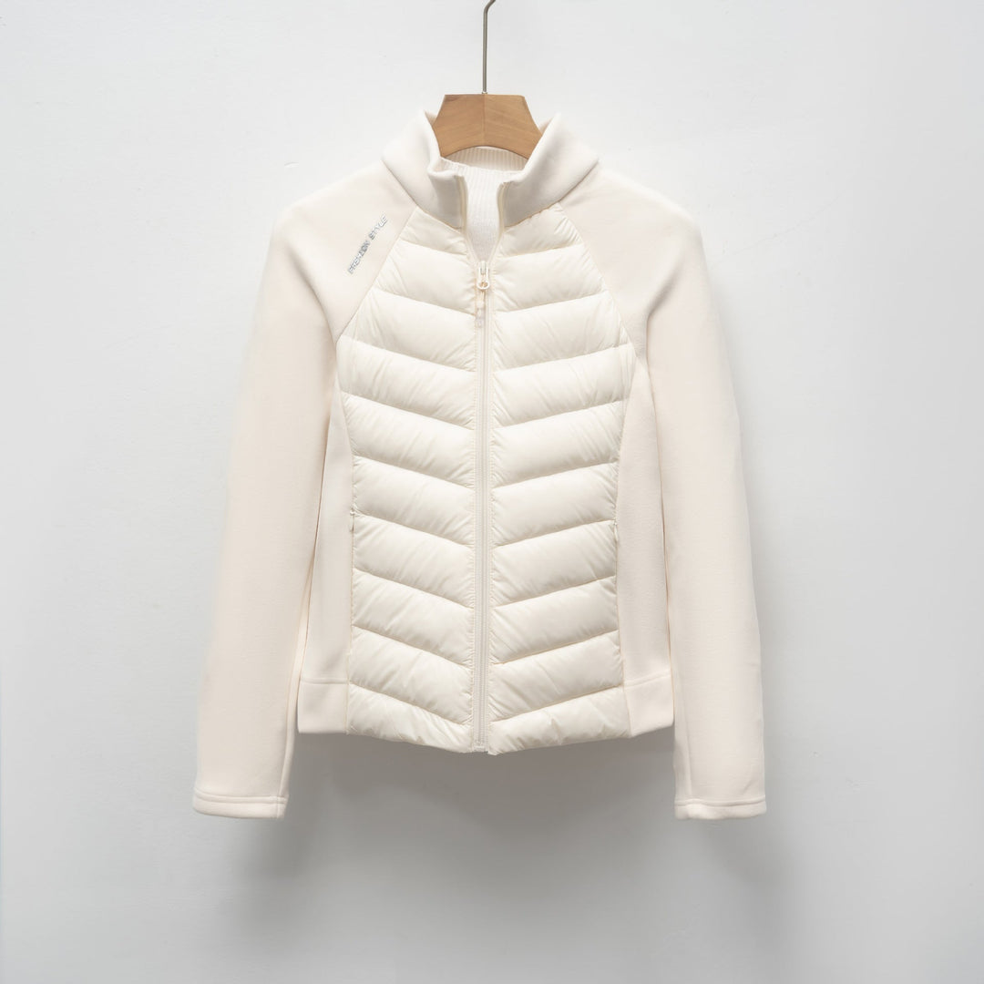 Damen gesteppte Sportjacke mit hohem Kragen und funktionalen Reißverschlusstaschen Drune