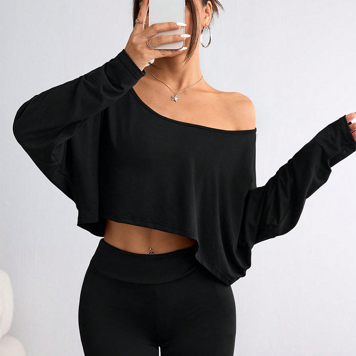 Damen lässiges Oversized Crop-Top Drune