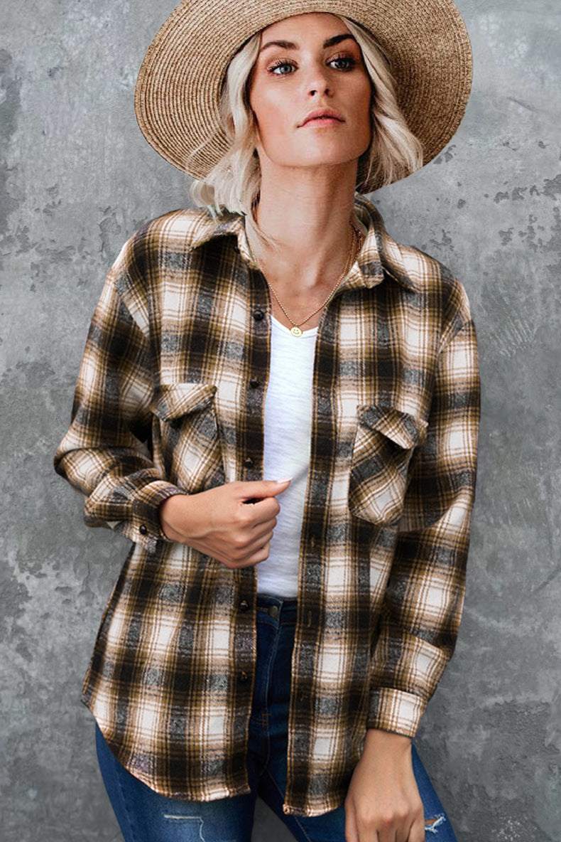 Damen Flanellhemd Drune
