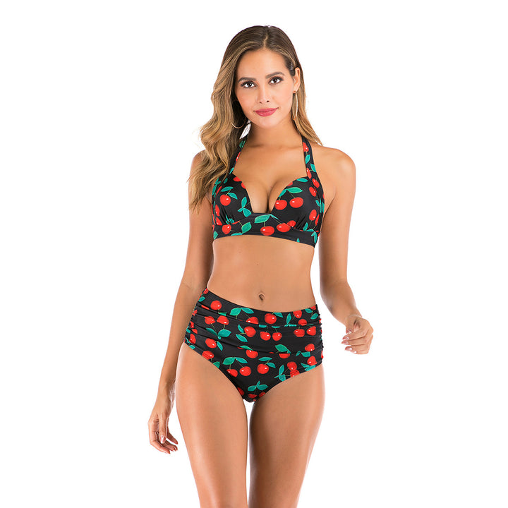 Damen Hochtailliertes Bikini-Set mit verstellbarem Oberteil Drune